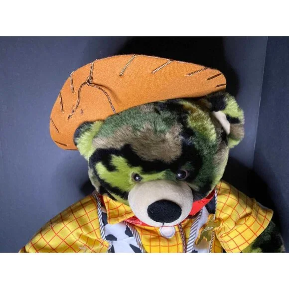 Build A Bear Camo Bear w Toy Story Disney Pixar Sheriff Woody Outfit BABW - Picture 4 of 9
